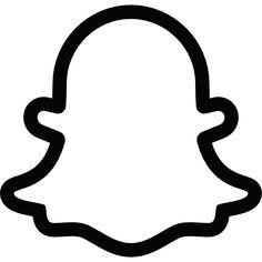 a black and white photo of a person's face in the shape of a snap icon