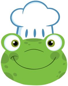 a frog with a chef hat on his head stock photo - 549782