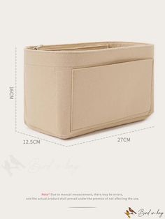 BirdinBag - Handbag Organizer Insert | Compact Bag-in-Bag | Purse Organization Solution Everyday Large Capacity Rectangular Case Bag, Versatile Rectangular Organizer With Removable Pouch, Large Capacity Beige Pouch For Everyday Use, Versatile Rectangular Beige Box Bag, Everyday Portable Rectangular Organizer, Rectangular Portable Organizer For Everyday Use, Versatile Rectangular Organizers For Daily Use, Beige Rectangular Case Bag For Everyday Use, Versatile Portable Bag With Rectangular Case