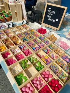 a table filled with lots of different types of donuts