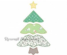 three christmas trees with stars on top