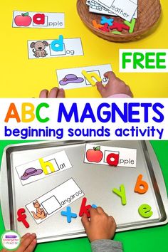 Don't you just LOVE alphabet magnets?! They are so versatile in Kindergarten literacy centers! Print this freebie to work on beginning letter sounds using ABC magnets. Magnet Alphabet Activities, Letter Sound Centers Kindergarten, Letter Learning Activities Kindergarten, Letter Magnet Activities, Magnetic Alphabet Letters Activities, Hands On Alphabet Activities Kindergarten, Prek Literacy Centers, Beginning Sound Activities Kindergarten, Letter Centers Preschool