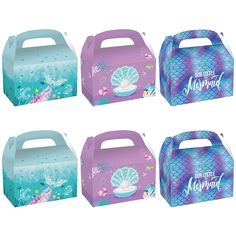 the little mermaid lunch boxes are ready to be packed into their respective containers and they're great for birthdays