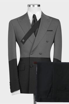 BradyMensuit is your ultimate source for New Kingston Grey And Black Slim Fit Stylish Men Suits Online. Shop this season's luxury Peaked Lapel Double Breasted collections at bradymensuit. Worldwide delivery available. Fast Worldwide Shipping.Secure & Easy Checkout. Best Suits For Men Classy, Best Prom Suits, Black Prom Suits, Black Men Suits, Formal Wedding Suit, Best Suits For Men, Stylish Mens Suits, Evening Suit, Slim Fit Tuxedo