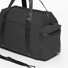 Lululemon Command The Day Duffle Bag The Perfect Everyday Office-To-Gym Or Travel Bag Padded 13” Laptop Compartment Separate Side Compartment For Shoes/Sneakers Interior Compartment For Sweaty Gear Side And Front Zippered Pocket For Essentials Tons Of Space To Fit Whatever Else Your Day-To-Day Needs Desire Defects Are Pictured And Has Wear-And-Tear But They’re Pictured, Which Includes Wear-And-Tear On The Straps, And Misplaced Zipper On The Main Compartment, Which You Could Probably Reattach Bac Functional Gym Duffle Bag With Zipper Pocket, Black Athleisure Bag For Gym, Sporty Travel Bag With Zipper Pocket For Gym, Sporty Gym Travel Bag With Zipper Pocket, Casual Large Capacity Workout Bag, Functional Tote Weekender Bag For Gym, Functional Gym Weekender Tote Bag, Athleisure Black Travel Bags, Black Athleisure Travel Bag