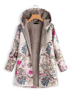 Find Women Winter Warm Floral Hooded Jacket Flower Print Coats Winter Outwear on eBay in the category Clothing, Shoes & Accessories>Women>Women's Clothing>Coats, Jackets & Vests. Padded Jacket Women, Casual Winter Coat, Fleece Patterns, Fur Hood Coat, Winter Outwear, Coats Women, Teddy Coat, Print Coat, Outwear Jackets