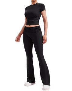 Feature Breathable and moisture-wicking lounge set Comfortable top & flare leggings Lounge Sets For Women, Telling The Truth, Shapewear Bodysuit, Workout Sets, Ribbed Bodysuit, Flare Leggings, Comfortable Tops, Seamless Leggings, Lounge Set