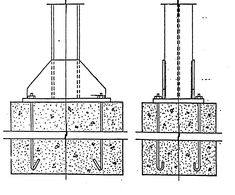 the diagram shows three different stages of construction