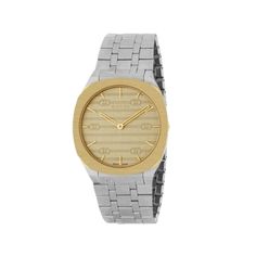 Gucci New Watches - 25H WATCH 34MM | Manfredi Jewels Gucci Watch, House Gifts, Fine Watches, Contemporary Architecture, Watches Jewelry, Jewelry Creation, Mechanical Watch, Steel Bracelet, Jewelry Branding