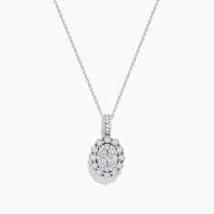 Bouquet 14K White Gold Oval Diamond Pendant Oval Diamond Pendant, Effy Jewelry, Oval Diamond, Diamond Pendant, White Gold, Pendant Necklace, Pendant, Gold, White