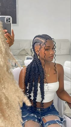 Feed In Hairstyles, 6 Braids Hairstyles Black, Hair Color Hairstyles, For Long Hair Hairstyles, Medium Length Hair Hairstyles, Big Box Braids Hairstyles, Color Hairstyles, Long Hair Hairstyles, Feed In Braids Hairstyles