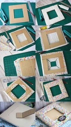 the steps to make a diy photo frame