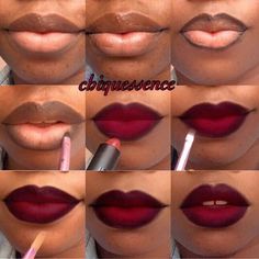 Spring Lipstick, Make Up Diy, Makeup Tip, Lip Tutorial, Makeup For Black Skin, Lip Makeup Tutorial, Ombre Lips, Makijaż Smokey Eye, Makeup Hacks