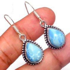 PRODUCT DESCRIPTION: Price: 1 Pieces Quality: AAA Fine Quality Handmade Jewelry Earring Caribbean Larimar Larimar Jewelry Handmade Sterling Silver Earrings For Birthday, Larimar Jewelry, Handmade Jewelry Earrings, Silver Jewelry Earrings, Jewelry Earring, Gift For Mother, 925 Silver Jewelry, Matching Bracelets, Sapphire Gemstone