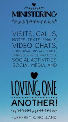 a poster with the words loving one and another in black on a blue sky background