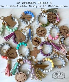 twelve customizable colors and tassels to choose from for your keychain