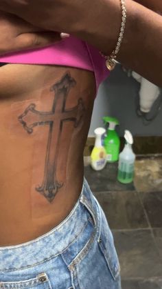 My first tattoo. I got it at Now or Never in Conyers GA. I knew I wanted a cross so I showed him two pics but he did way better then the inspiration pictures. I Tattoos In Other Languages, Aesthetic Tattoo Ideas, 15 Aesthetic, The Best Aesthetic, Native Speaker, Word Tattoo, Hand Tattoos For Girls