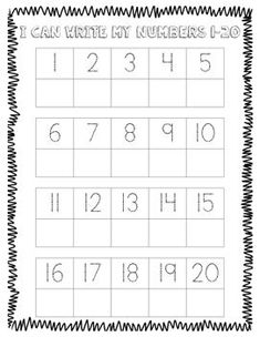 Write Numbers 1-20 I Can Write My Numbers 1-20, Number Writing Practice 1-20, 1-20 Number Activities, I Can Write My Numbers, Write Numbers 1-20 Free Printable, Tracing Numbers 1-20 Worksheet, Writing Numbers Worksheet, 1 To 20 Worksheets