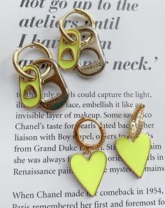 Combined neon soda caps gold plated earrings Neon Yellow Drop Earrings As A Gift, Trendy Neon Yellow Earrings For Gifts, Trendy Gold Enamel Earrings, Trendy Neon Jewelry, Trendy Yellow Hoop Earrings For Gift, Trendy Yellow Hoop Earrings As Gift, Neon Yellow Trendy Jewelry For Party, Trendy Neon Yellow Jewelry For Party, Trendy Neon Jewelry For Party