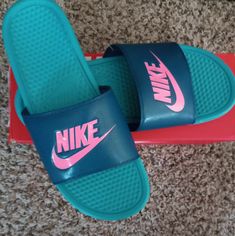 Nike Slides Cheap Nike Synthetic Slides, Nike Sporty Water-friendly Slides, Nike Non-slip Slip-on Slides, Nike Sporty Fade-resistant Slides, Nike Non-slip Synthetic Slides, Nike Flip Flops, Nike Slides, Beach Color, Beautiful Sandals