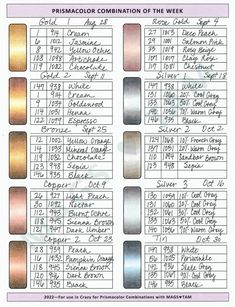 the color chart for this thread is very similar to those used in sewing, but with different colors