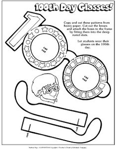 an image of a toothbrush and other items to be used in the 100th day class