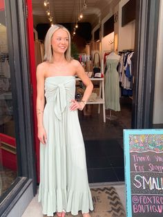 Long cotton poplin maxi dress with tie bust detail. Strapless top makes this dress even more classy! Denim Jewelry, Dress With Tie, Best Brand, Cotton Poplin, Slow Fashion, Dresses Xs, Quality Clothing, Sales Gifts, Modern Woman