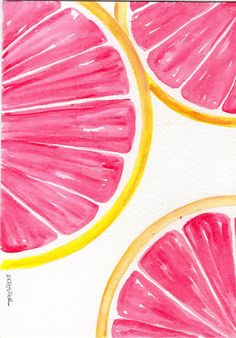 GrapefruitWatercolor Painting OriginalFruit WatercolorRuby Red Citrus ART5 x 7Original watercolor painting of grapefruitsart Grapefruit Painting, Grapefruit Watercolor, Fruit Decor Kitchen, Painting Fruit, Fruit Decor, Watercolor Fruit, Fruit Art, Kitchen Art, Canvas Art Painting