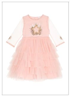 Wild and Gorgeous Moon Dance Dress in Dusty Pink – Hello Alyss - Designer Children's Fashion Boutique Moon Dance, Girls Pink Dress, Tiered Skirts, Christmas Dolls, Children's Fashion, Girls Outfits, Sleeves Dress, Dance Dress, Spring Summer Dress