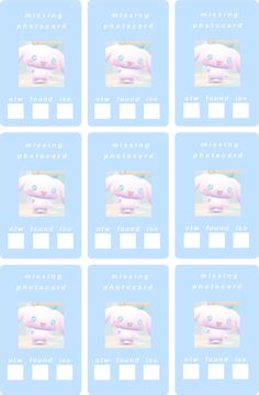 cinnamoroll kpop photocard placeholder Cute Photocard Template, Missing Pc Filler, Pc Binder Filler, Cinnamoroll Photocard, Photocard Filler, Kpop Packing, Binder Filler