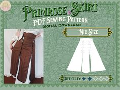 **This pattern is a digital download The Primrose Skirt Pattern includes a printable pattern, instructions, and an alteration guide!  Printable on A4 and Letter Size Paper Looking for more sizes? Straight Size Pattern: https://www.etsy.com/listing/1276109043/digital-download-primrose-skirt-straight Plus Size Patten: https://www.etsy.com/listing/1288502947/primrose-skirt-sewing-pattern-plus-size All Sizes Pattern Pack: https://www.etsy.com/listing/1274484070/primrose-skirt-pattern-pack-straight-m Cottagecore Skirt, Skirt Sewing Pattern, Skirt Sewing, Seam Allowance, Mid Size, Size Pattern, Skirt Pattern, Sewing Pattern, Sewing Projects