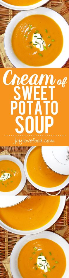 creamy sweet potato soup is the perfect way to enjoy it