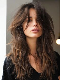 38 Best Long Shag Haircut Ideas: A 2024 Style Guide Long Shag Haircut No Bangs, Shag Haircut No Bangs, Long Shaggy Haircuts, Tattoo Aesthetics, Curly To Straight Hair, Straight Hair With Bangs, Shag Haircut Ideas, Curly To Straight, Long Shag Hairstyles