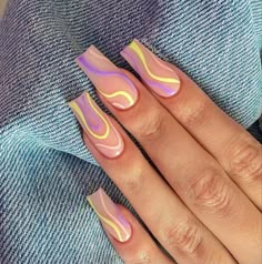 Summer Nails 2023 Square, Easy Simple Nails, Decora Nails, Simple Nails Ideas, Gel Summer Nails, Summer Nails 2023, Back To School Nails, Minimal Nails, Classy Acrylic Nails