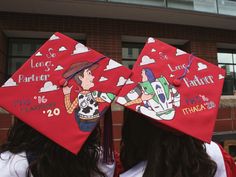 Disney Graduation Cap, Creative Graduation Caps, Disney Graduation, Grad Cap Decorated