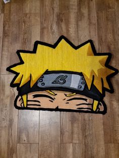 Anime Tufted Rug, Naruto Rugs, Naruto Rug, Tufting Art, Aesthetic Corner, Tuft Rug, Anime Rug, Tufting Diy, Rug Tufted