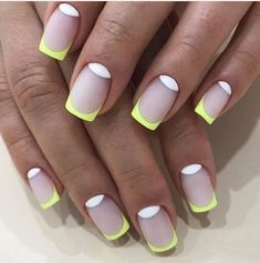 Nail Art Nude, Different Nail Shapes, Short Square Nails, White Nail, Trendy Nail Design, Dope Nails