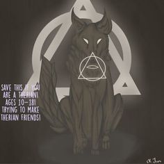 an image of a wolf sitting in front of a triangle with the words save this if you are a human