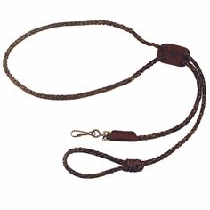 a brown leash is shown on a white background