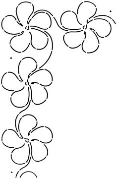 four leaf clovers are shown in this drawing