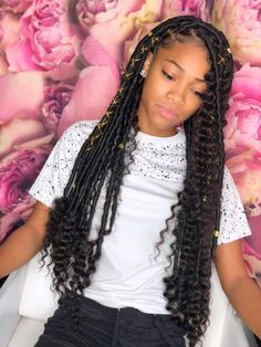 Fox Locks Braids Faux Locs, Locks Braids Faux Locs, Tropical Braids, Fox Locks, Braided Ideas, Braids Faux Locs, Locks Braids, Girl Locs, Hair Birthday