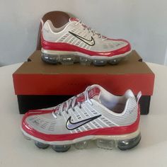 Brand New Condition. Box Is Not Included. All Offers Considered. If An Offer Is Not Accepted It Will Be Countered. The Nike Air Vapormax 360 Og Grey Red Is A Specific Variation Of The Nike Air Vapormax 360 That Is Dressed In Vast Grey, Particle Grey, And Pure Platinum-White Color Scheme. The Nike Air Vapormax 360 Og Grey Red Features The Vapormax Air Technology, Providing Lightweight And Responsive Cushioning Throughout The Sneaker’s Sole And A Flyknit Technology Lightweight And Optimal Airflow Nike Air Max Red With Air Cushioning, Red Nike Air Max With Air Max Cushioning, Red Nike Air Max With Air Cushioning, Red Nike Air Max With Air Cushioning For Running, Red Nike Air Max Running Shoes With Air Cushioning, Nike Air Max Red Running Shoes With Air Cushioning, Sporty Red Nike Air Max With Cushioning, Casual Red Nike Air Max With Air Cushioning, Vapormax 360