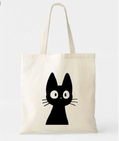 Jiji Cat, Decorated Tote Bags, Tote Bag Design Ideas, Diy Tote Bag Design, Handpainted Tote Bags, Bag Design Ideas, Canvas Bag Diy, Canvas Bag Design, Tods Bag