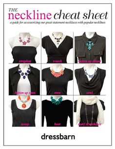 Match your fave necklace to any neckline with this cheat sheet! #greatidea Cool Winter, 90's Fashion, Premier Designs Jewelry, Retro Mode, Inspiration Mode, Look Fashion