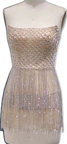 Crystal Embellished Mini Dress For Prom Season, Embellished Evening Dress For Glamorous Events, Embellished Sleeveless Dress For Glamorous Events, Glamorous Bedazzled Mini Dress For Cocktail, Glamorous Bedazzled Cocktail Mini Dress, Glamorous Bedazzled Sequin Evening Dress, Glamorous Embellished Mini Dress For Wedding, Glamorous Sleeveless Bedazzled Mini Dress, Rhinestone Dress For Prom Season And Glamorous Events