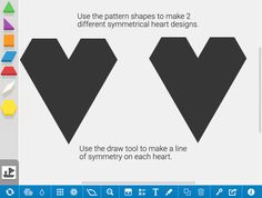 the screen shows how to make an origami heart with different shapes and sizes