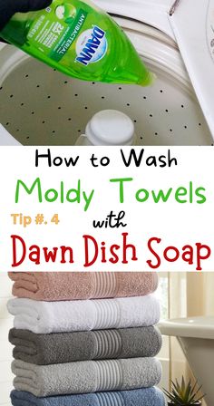 how to wash moldy towels with dawn dish soap