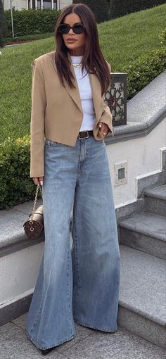 Staylesh Women 2023, Spring Chic Outfits 2023, Casual Stylish Outfits 2023, Wide Leg Jeans Street Style 2023, Sew The Look, Me+em Clothing, Spring Outfits Street Style 2024, Charleston Street Style, Blazer Street Style 2023