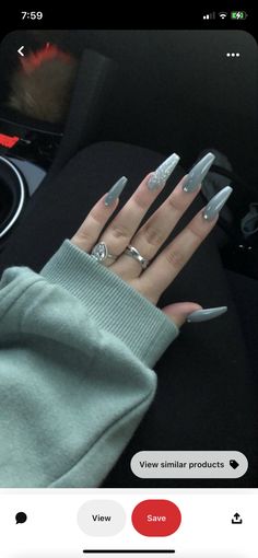 Glamour Nails, Glow Nails, Bling Acrylic Nails, Acrylic Nails Coffin Short, Short Acrylic Nails, Best Acrylic Nails