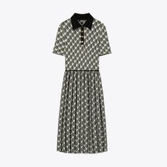 A modern take on Seventies sportswear, our jacquard polo dress is wrinkle-resistant, holds its shape and has just the right amount of give. Ultra-flattering, it’s easy to dress up or down. Runway Collection, Polo Dress, Ladies Dress Design, Designer Outfits Woman, Tank Dress, Jumpsuit Dress, Designer Shoes, Tory Burch, New Dress